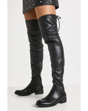 PU Over The Knee Stretch Boots