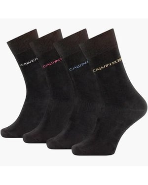 Calvin Klein Black Mens 4 Pack Socks