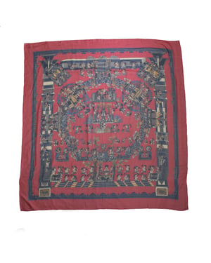Hermes Astres et Soleils zijden sjaal in rood