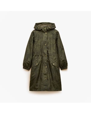 Joules Holkham Waterproof Packable Raincoat With Hood Green