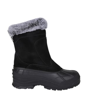 Mountain Warehouse Dam Snowdrift Mockasinvinterstövlar med pälsfoder (Svart)