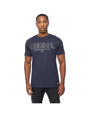 Crosshatch Heren Carrimoore T-Shirt (Marineblauw)