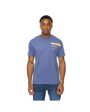 Duck and Cover Heren Ambridge T-Shirt (Denim Blauw)