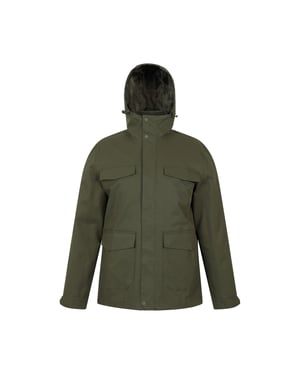 Mountain Warehouse Heren Rushes 3 in 1 Waterdichte Jas (Kaki Groen)