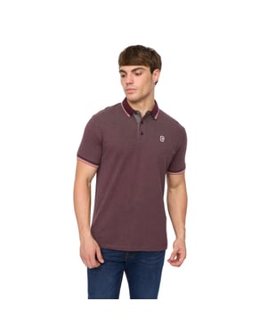 Crosshatch Mettormoore Poloshirt voor Heren (Raisin Paars)