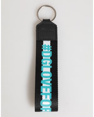 Multicolor Logo Polyester Brass Holder Keychain Keyring