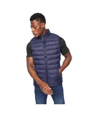 Crosshatch Heren Gattering Gewatteerde Gilet (Navy)