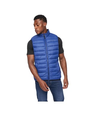 Crosshatch Heren Gattering Gequilt Gilet (Koningsblauw)