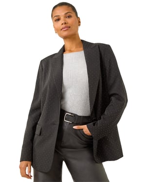Revere Collared Diamante Jacket