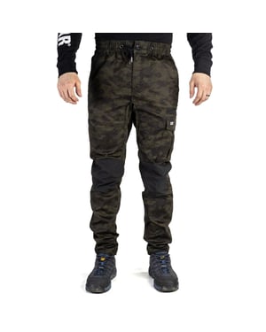 Caterpillar Dynamics Katoenen Groene Outdoor Broek voor Mannen
