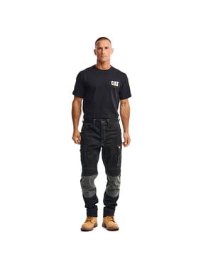 Caterpillar Essentiële Kniezak Rek Holster Polyester Heren Zwarte Buitenspijkerbroek