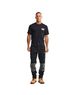 Caterpillar Essentiële Kniezak Stretch Holster Polyester Heren Zwarte Buitentrousers