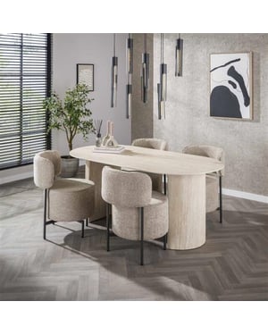 Hoyz eetkamertafel 180 arch travertin look