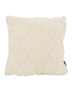 NOVÉE Furry cross crème | 45 x 45 cm | kussenhoes | polyester