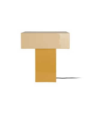 Leitmotiv tafellamp grato recto ochre yellow & soft yellow