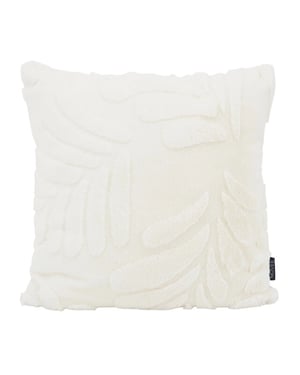 NOVÉE Furry leaves crème | 45 x 45 cm | kussenhoes | polyester