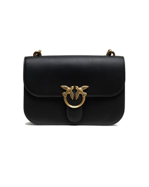Zwarte Leren Love Bell Classic Schoudertas