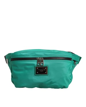 Groene Logo Plaque Nylon Heuptas Mannen Borse Tas