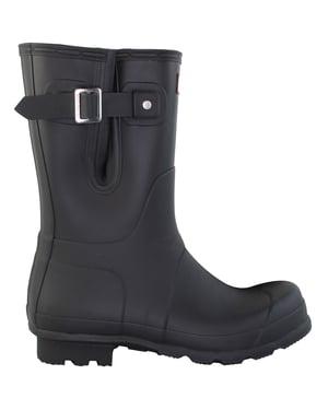 Hunter Original Side ADJ Short Mens Black Wellington Boots