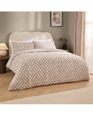 Hoem Nyhavn Checkerboard Reversible Duvet Cover Set, King