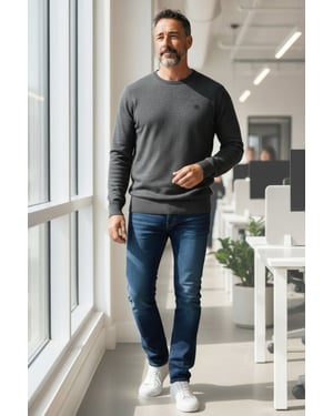Crew Neck Wool Blend Jumper