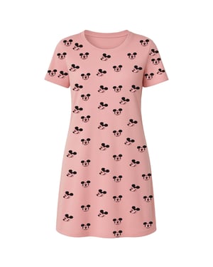 Disney Mickey Head AOP Womens Pink Sleep T-Shirt