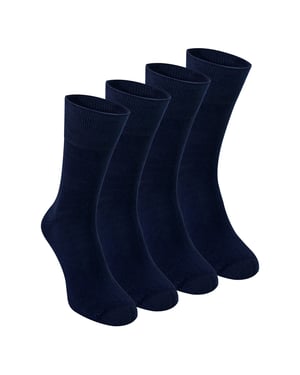 4 Pairs Mens Bamboo Sensory Socks - Soft Seamless All Day Comfort Socks