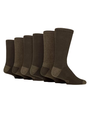 6 Pairs Mens Water Repellent Midweight Outdoor Socks for Hiking & Walking
