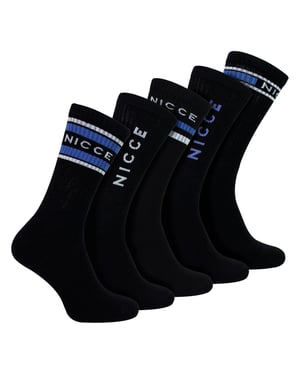 5 Pack Mens Crew Socks - Soft Breathable Cotton Everyday Socks