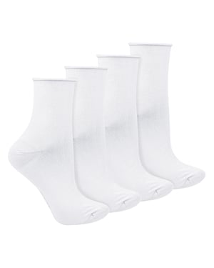 4 Paar Dames Bamboe Sensory Sokken - Zachte Naadloze Comfort Sokken voor de Hele Dag