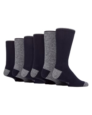 6 Pairs Mens Water Repellent Midweight Outdoor Socks for Hiking & Walking