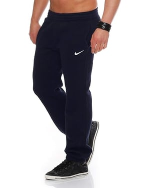 Nike Mens Navy Swoosh Cuffed Fleece Joggers