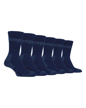 6 Pairs Mens Luxury Cushioned Cotton Hiking Socks