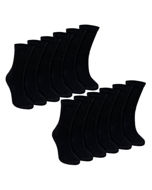 12 Pack Boys Breathable Cotton Sport Socks