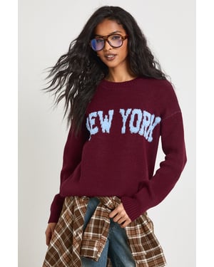 New York Crew Neck Knitted Jumper