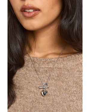 T-Bar Heart Pendant Necklace