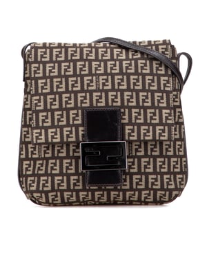 Baguette Ff Canvas Shoulder Bag
