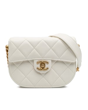 Chanel Quilted Lambskin Leather Crossbody Bag