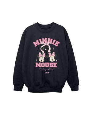 Disney Meisjes Cherry Club Minnie Mouse Sweatshirt (Zwart)
