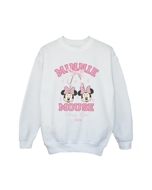 Disney Meisjes Cherry Club Minnie Mouse Sweatshirt (Wit)