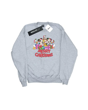Disney Heren Mickey Mouse en vrienden Kerstmis Sweatshirt (Sportgrijs)