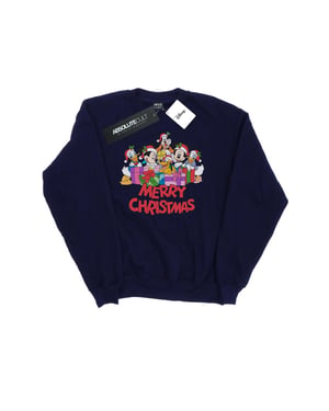 Disney Mens Musse Pigg och vänner jul sweatshirt (Marinblått)