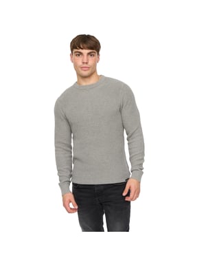 Crosshatch Heren Jampster Gebreid Sweatshirt met Ronde Hals (Grijs)