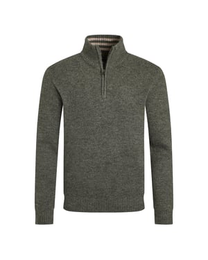 Weird Fish Heren Helmsdale Eco Half-Zip Trui (Lichte Denim)
