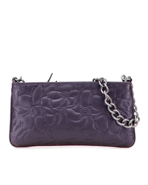 Floral Embossed Shoulder Bag