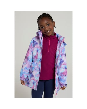 Mountain Warehouse Waterdichte jas Dale Bloemen voor kinderen (Paars)