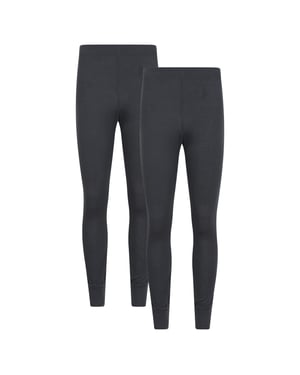 Mountain Warehouse Mens Talus underställsbyxor (2-pack) (Mörkgrå)