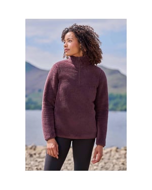 Mountain Warehouse Dam/Tjej Teddy Fleece Quarter Zip Fleecetröja (Brun)