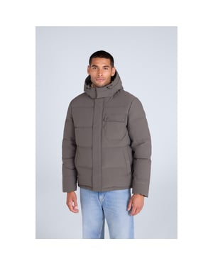 Mountain Warehouse Heren Fistral Gewatteerde Jas (Kaki Grijs)