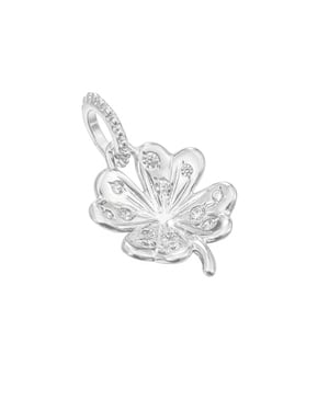 Sterling Silver CZ Clover Pendant